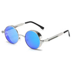 Lunettes de Soleil Steampunk Rétro Gothique — Design Rond Vintage Unisexe UV400
