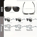 Lunettes de Soleil Homme Pilote Gradient — Anti-Reflet UV400 Grande Monture