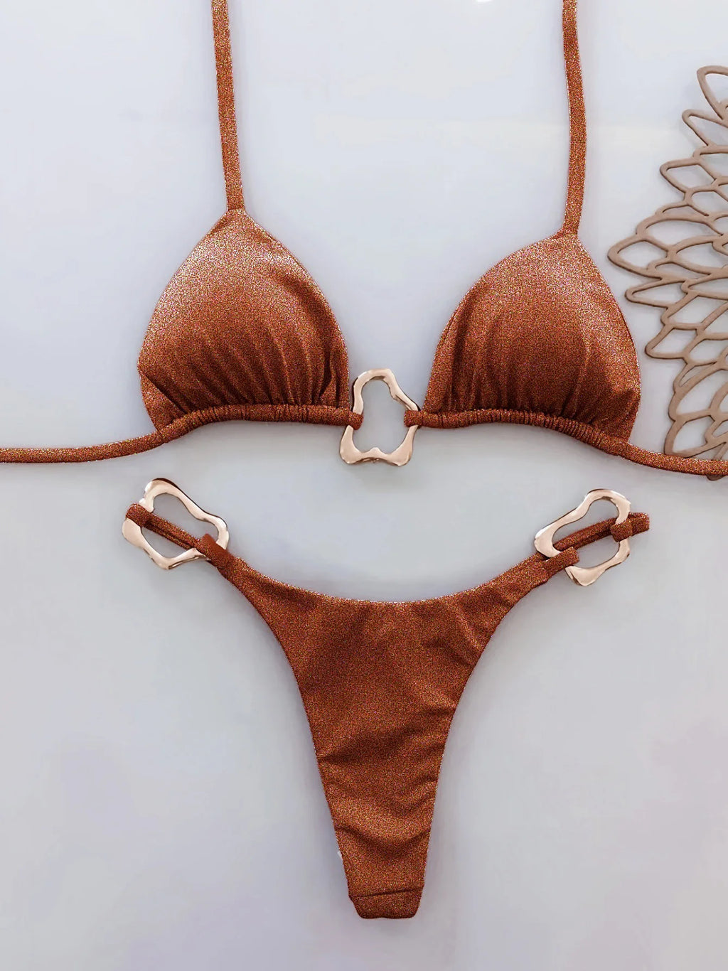 Micro Bikini Sexy Femme Push-Up - Maillot de Bain Brésilien Deux Pièces Plage
