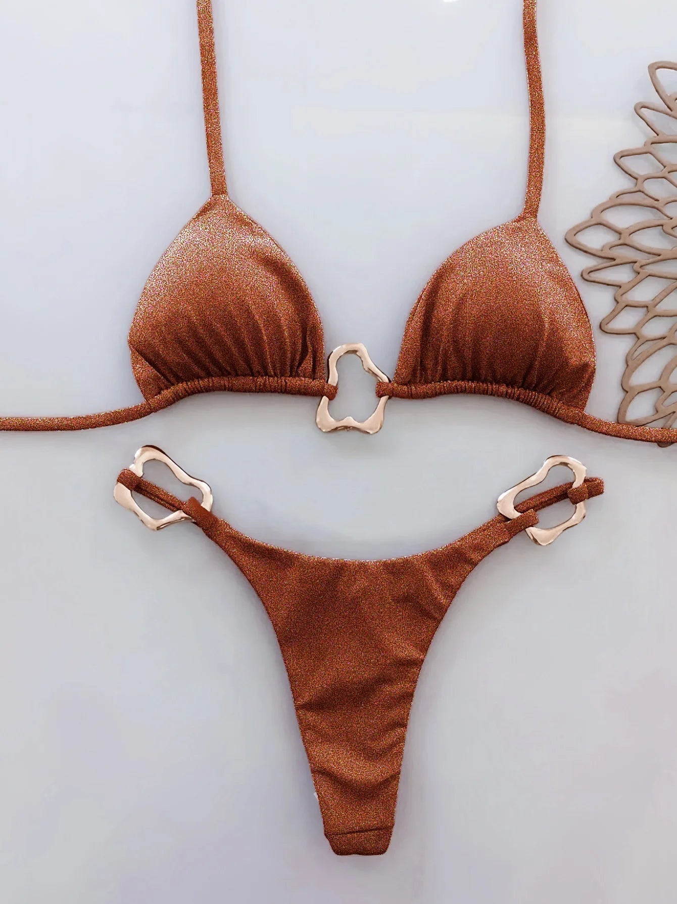 Micro Bikini Sexy Femme Push-Up - Maillot de Bain Brésilien Deux Pièces Plage