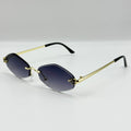 Luxury Polygonal Women's Sunglasses — Elegant Metal Rhombus UV400