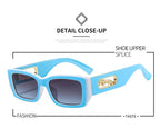 Lunettes de Soleil Rectangulaires Petites Unisexe — Vintage UV400 Travel