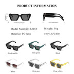 Premium Black Square Sunglasses — Luxury UV400