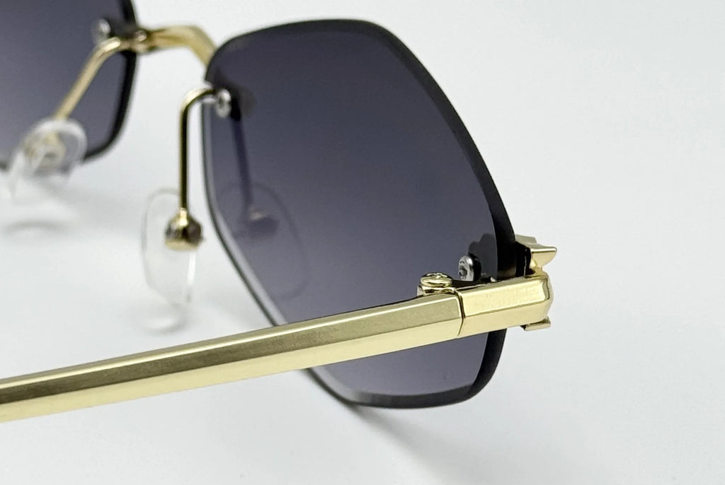 Luxury Polygonal Women's Sunglasses — Elegant Metal Rhombus UV400