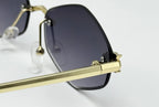 Luxury Polygonal Women's Sunglasses — Elegant Metal Rhombus UV400