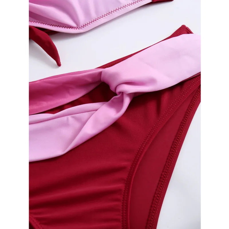 Bikini Femme Été Sexy Push-Up Dégradé - Maillot de Bain Brésilien Deux Pièces Plage