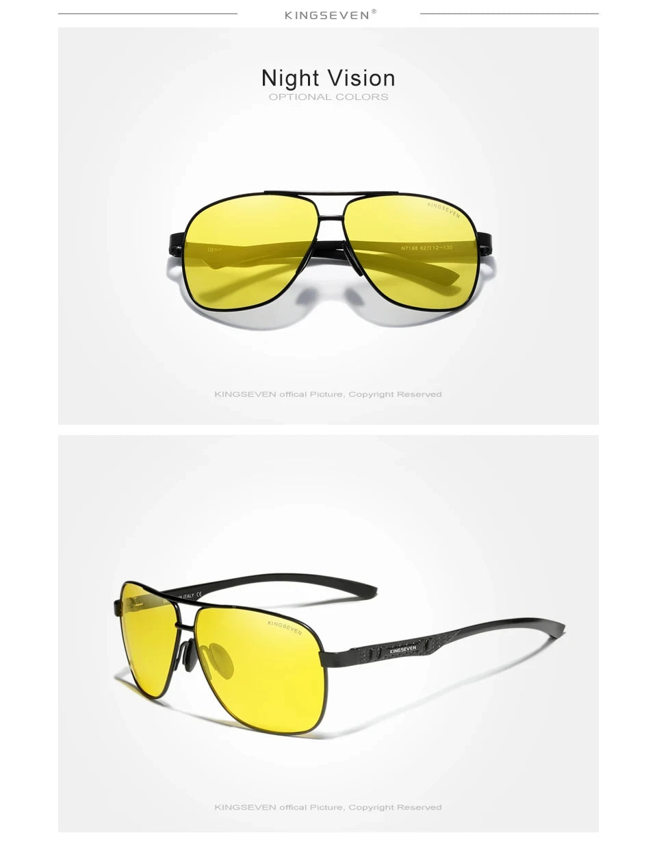 Lunettes de Soleil Homme Polarisées Aluminium — UV400 HD Premium