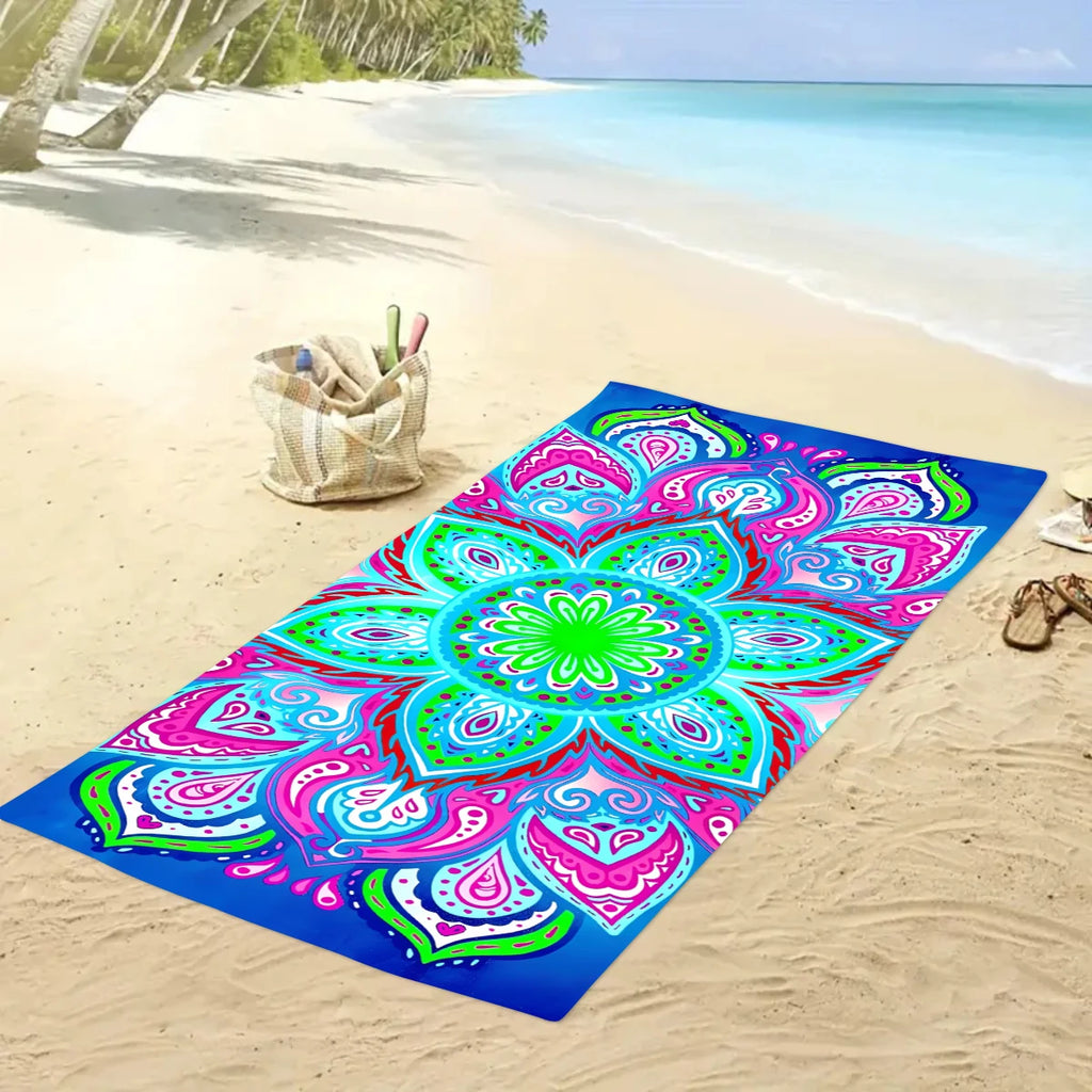 Serviette de Plage Bohème Microfibre - Séchage Rapide Multifonction Voyage