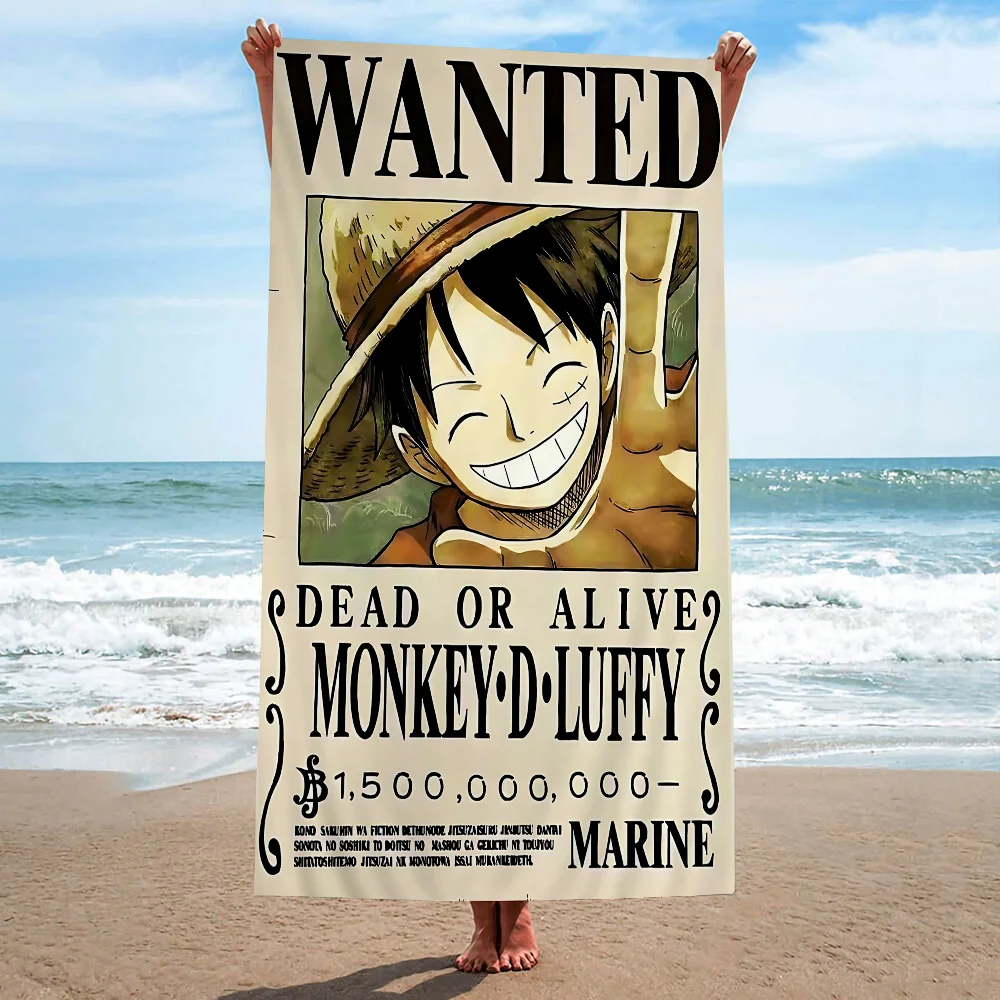 Serviette de Plage ONE PIECE Anime Enfants - Absorbante Séchage Rapide Voyage Gym Camping