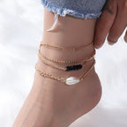 Bohemian Beaded Anklet - Embroidered Foot Jewelry