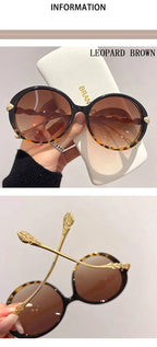 Lunettes de Soleil Femme Rondes Oversize — Luxury Vintage Fashion UV400