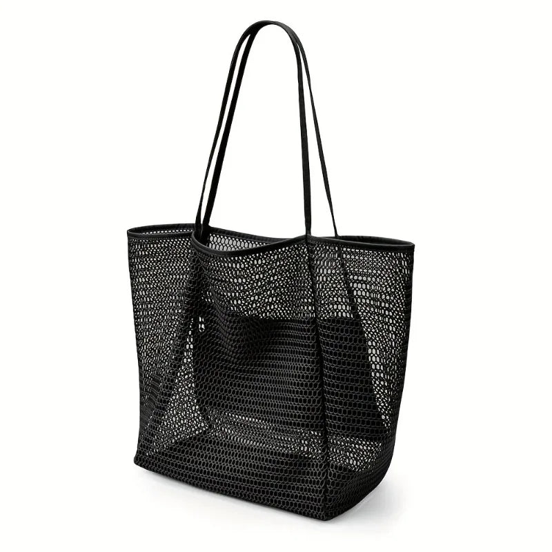 Bolso de Playa Tote de Poliéster Tejido para Mujer — Gran Capacidad Viaje FuturaTrend