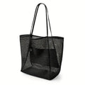 Bolso de Playa Tote de Poliéster Tejido para Mujer — Gran Capacidad Viaje FuturaTrend