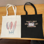 Sac Tote Canvas Mixte Motifs Animaux Mignons - Écologique Shopping Plage Épaule