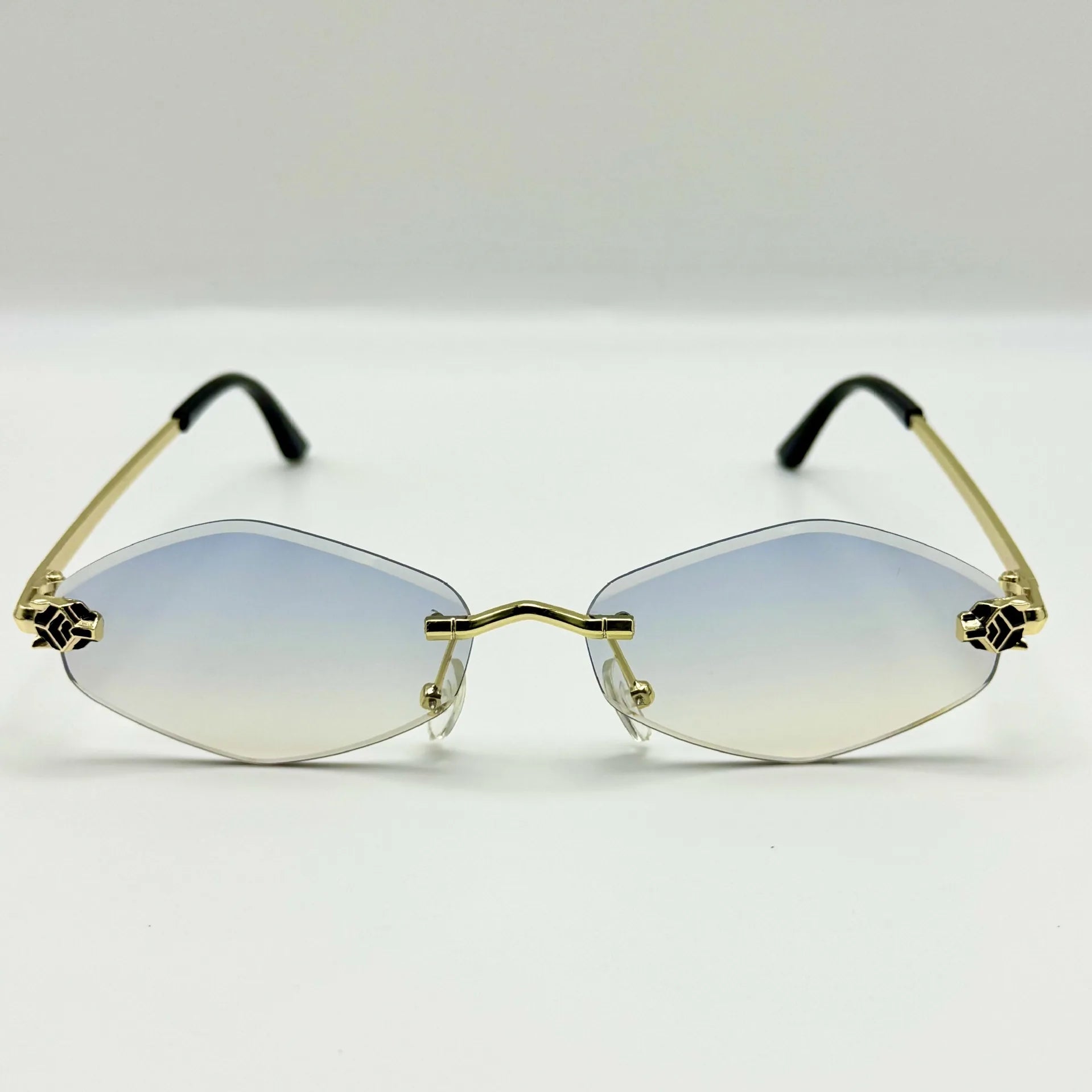 Luxury Polygonal Women's Sunglasses — Elegant Metal Rhombus UV400