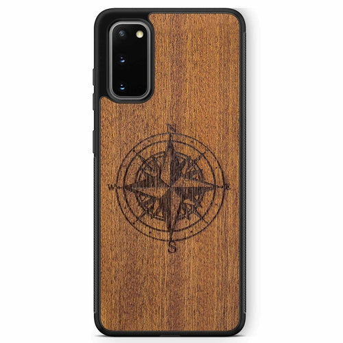 Coque iPhone Bois Compass - Protection Premium Écologique Gravée