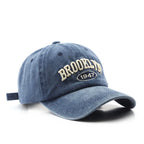 Gorra de béisbol de algodón con el alfabeto de Brooklyn - Unisex ajustable estilo vaquero para exteriores