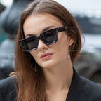 Premium Black Square Sunglasses — Luxury UV400