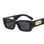 Lunettes de Soleil Rectangulaires Petites Unisexe — Vintage UV400 Travel
