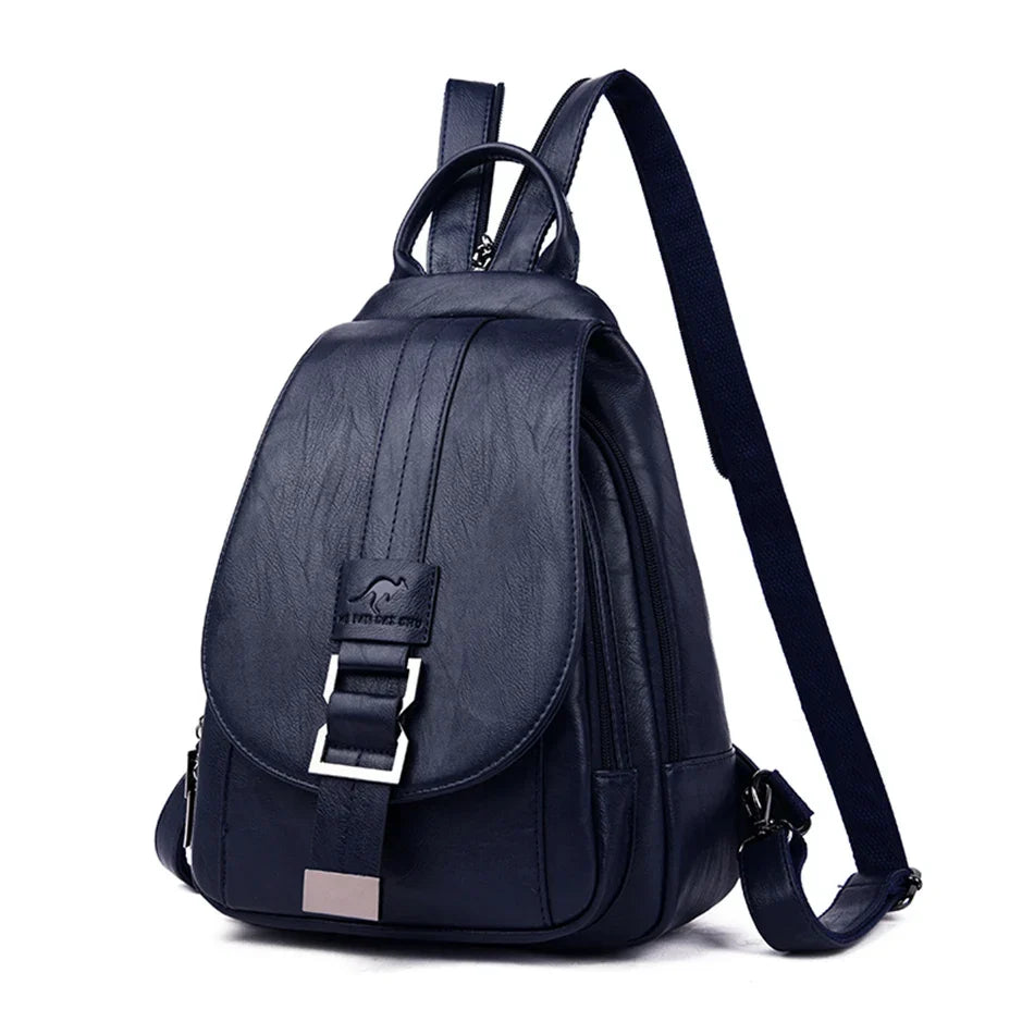 Sac à Dos Femme Cuir Bleu – Sac École & Voyage Léger