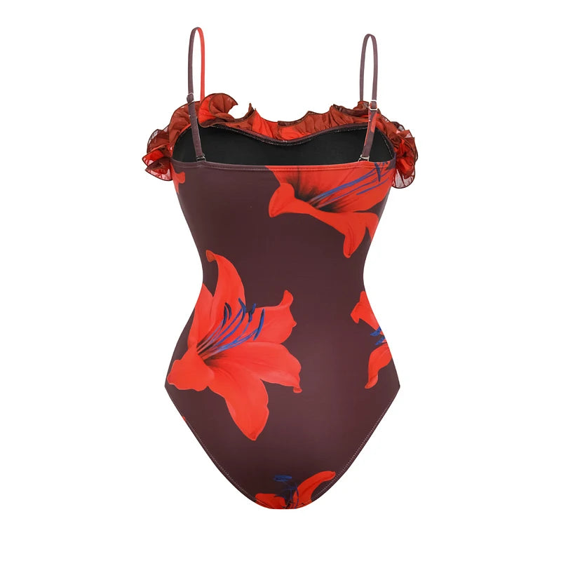 Bikini Femme Sexy Push-Up Imprimé Lily - Maillot de Bain avec ou sans Jupe Plage