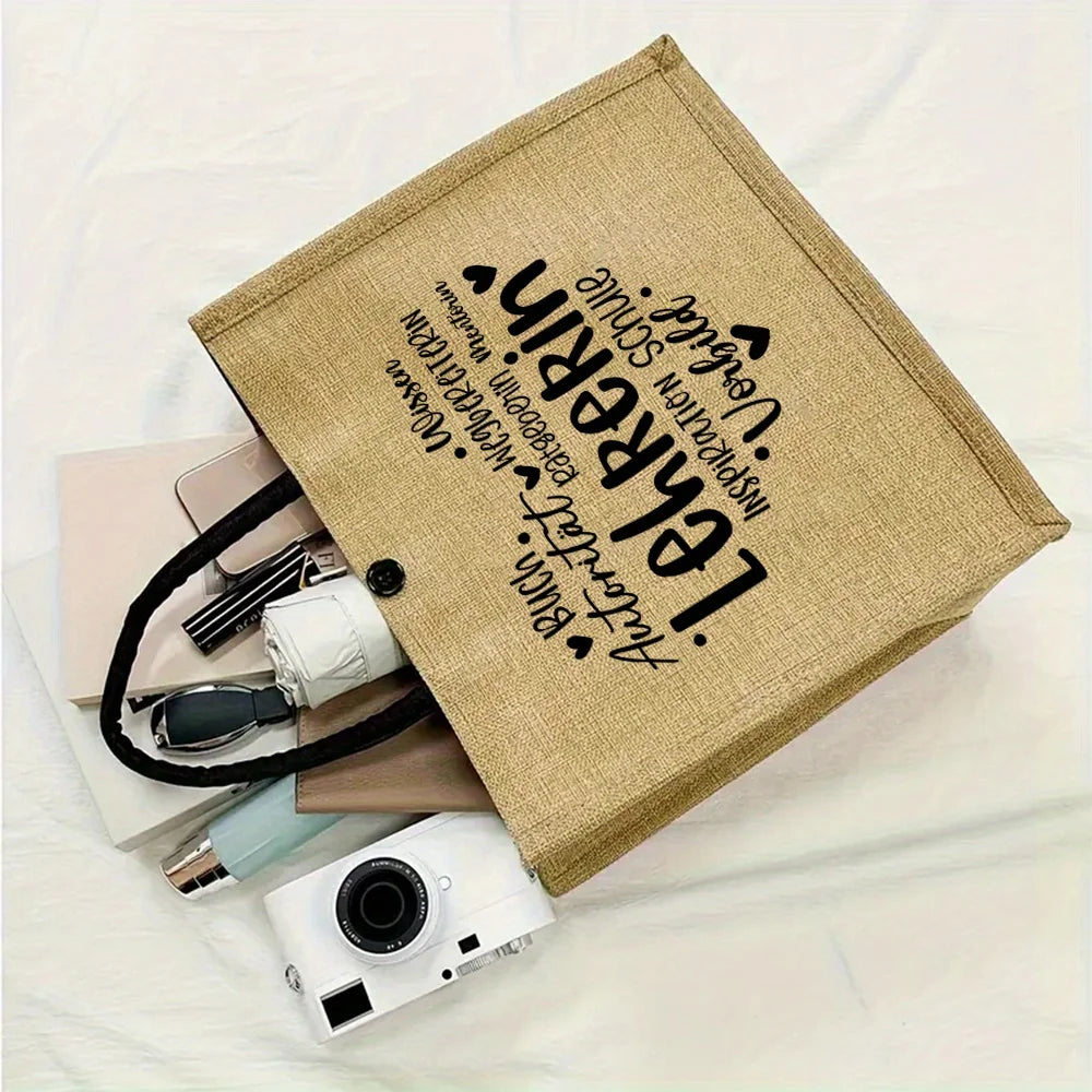 Sac Tote Lin Léger Chic Plage Voyage Shopping - Cadeau Écologique Réutilisable