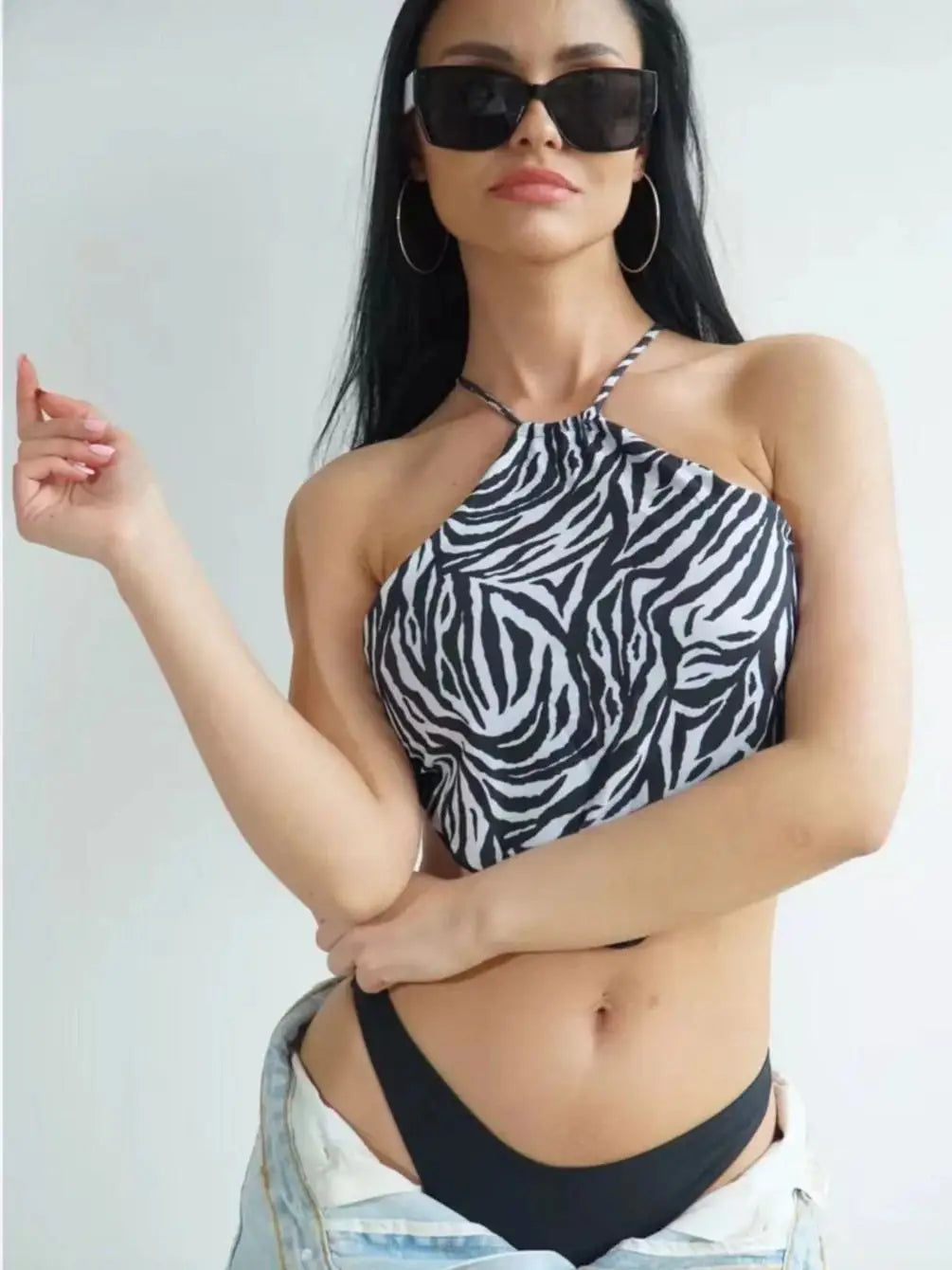 Bikini Femme Sexy Dos Nu Deux Pièces - Maillot de Bain Tendance Été Plage Piscine