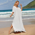 Robe de Plage Longue Cover Up - Paréo Kaftan Maxi Oversize Été