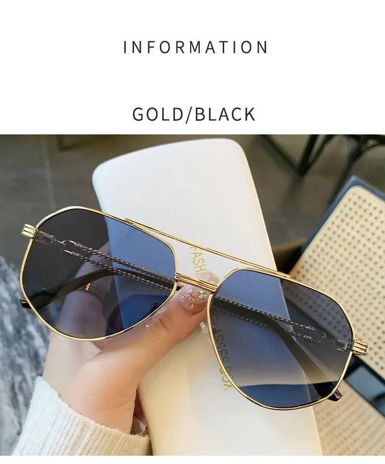 Lunettes de Soleil Aviateur Vintage — Designer Luxury UV400 Unisexe
