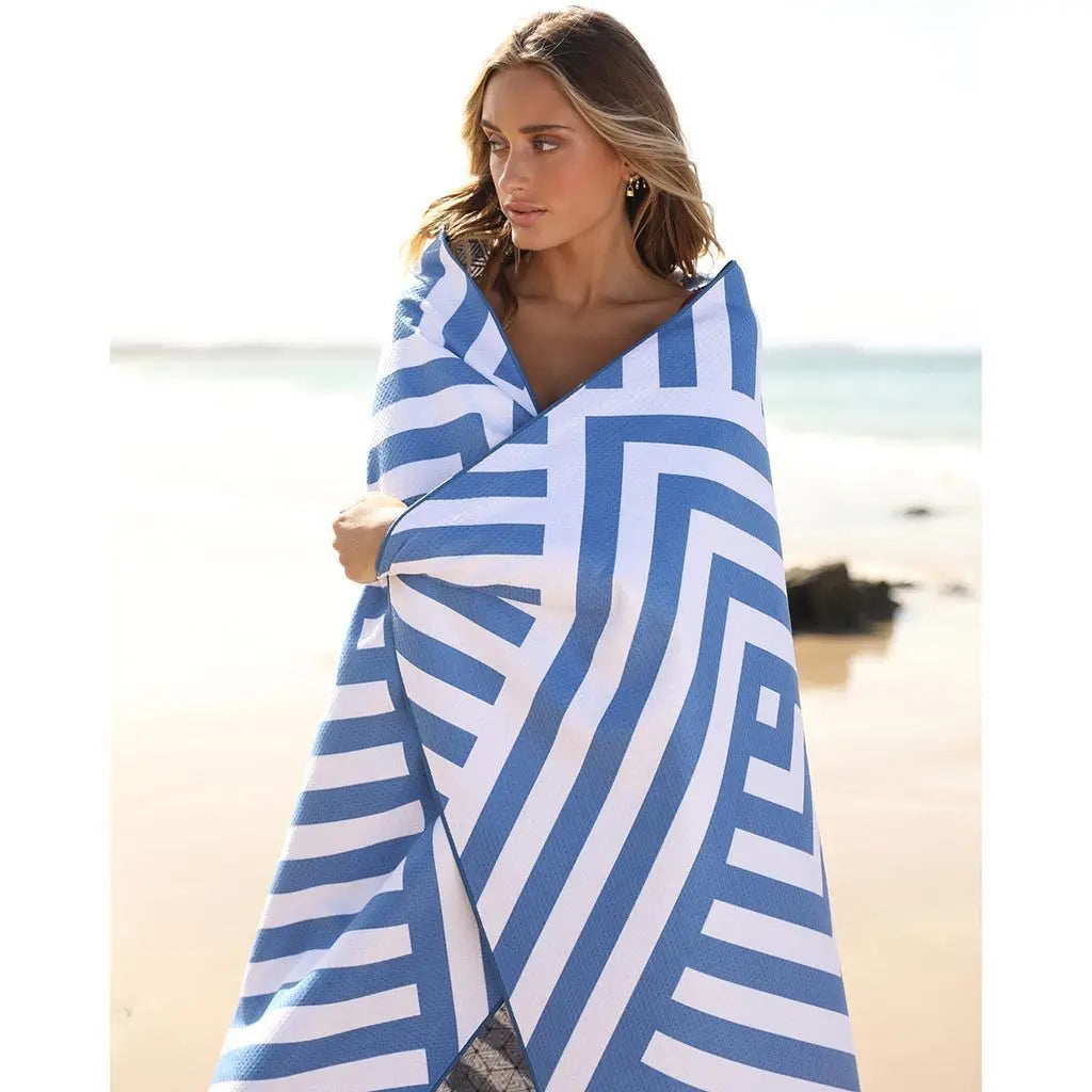 Serviette de Plage Séchage Rapide Anti-Sable - Natation Absorbante Compacte Fleurs