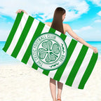 Serviette de Plage Football Club Logo - Microfibre Absorbante Séchage Rapide Sport