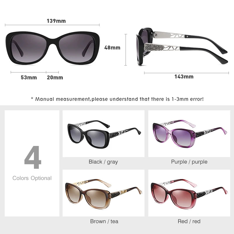 Lunettes de Soleil Femme LM Polarisées Carrées - UV400 Gradient Luxury 2024