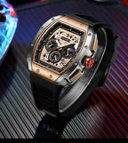 Montre Homme Sport Chronographe Waterproof — Quartz Multifonction 3ATM