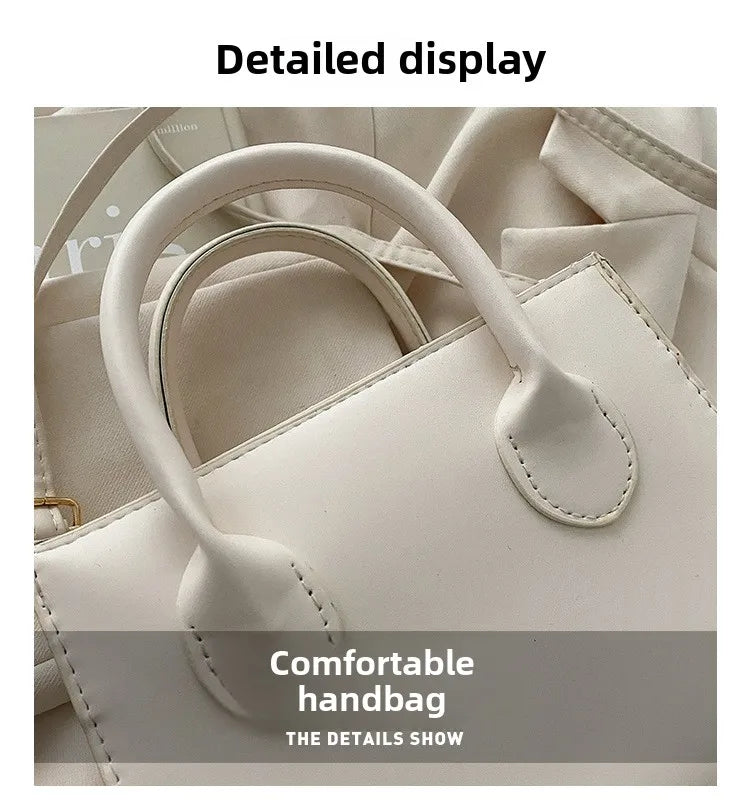Bolso Negro Elegante — Doble Asa Bandolera Retro FuturaTrend