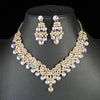 Conjunto de collar y pendientes de cristal - Elegante conjunto de boda
