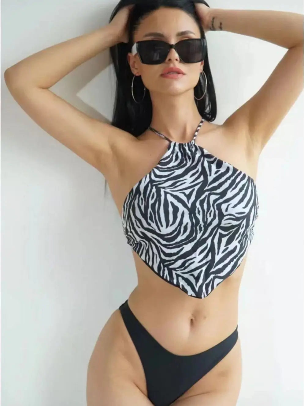 Bikini Femme Sexy Dos Nu Deux Pièces - Maillot de Bain Tendance Été Plage Piscine