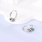 Pendientes de aro con cristales en plata de ley 925: un diseño elegante para mujer.