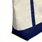 Large Reusable Canvas Tote Bag for Women - Embroidered Beach, Travel, Gym, Shopping