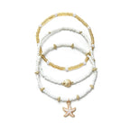 Set of 3 Bohemian Shell Anklets - Foot Jewelry