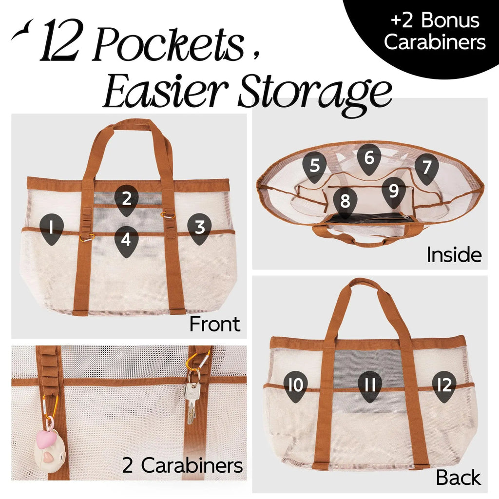 Sac de Plage Tote Grande Capacité - Voyage Piscine Vacances Outdoor Unisexe