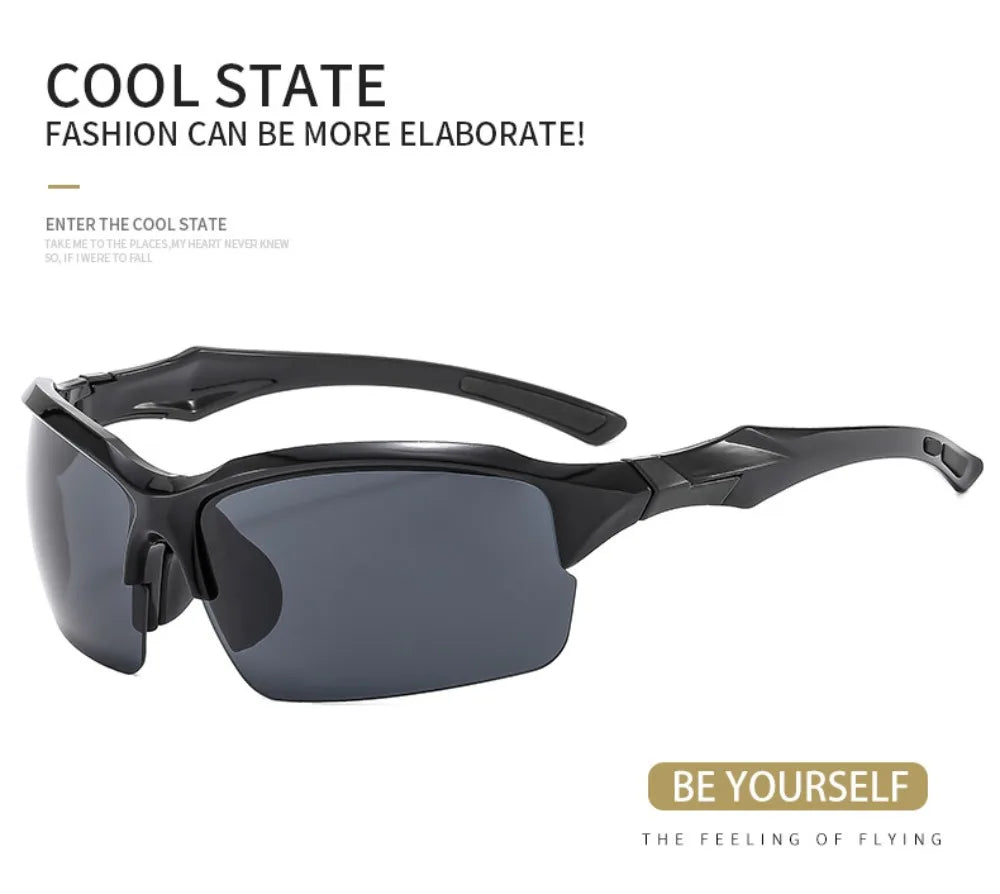 Lunettes de Soleil Sport Cyclisme Homme - Polarisées Légères Coupe-Vent