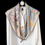 100% Double-Sided Silk Square Scarf 35x35cm — Premium FuturaTrend