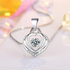 925 Sterling Silver Heart Pendant Necklace for Women-1