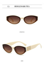 Unisex Glamour Sonnenbrille Oval - Minimalistische Mode UV400