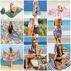 Serviette de Plage Séchage Rapide Anti-Sable - Natation Absorbante Compacte Fleurs