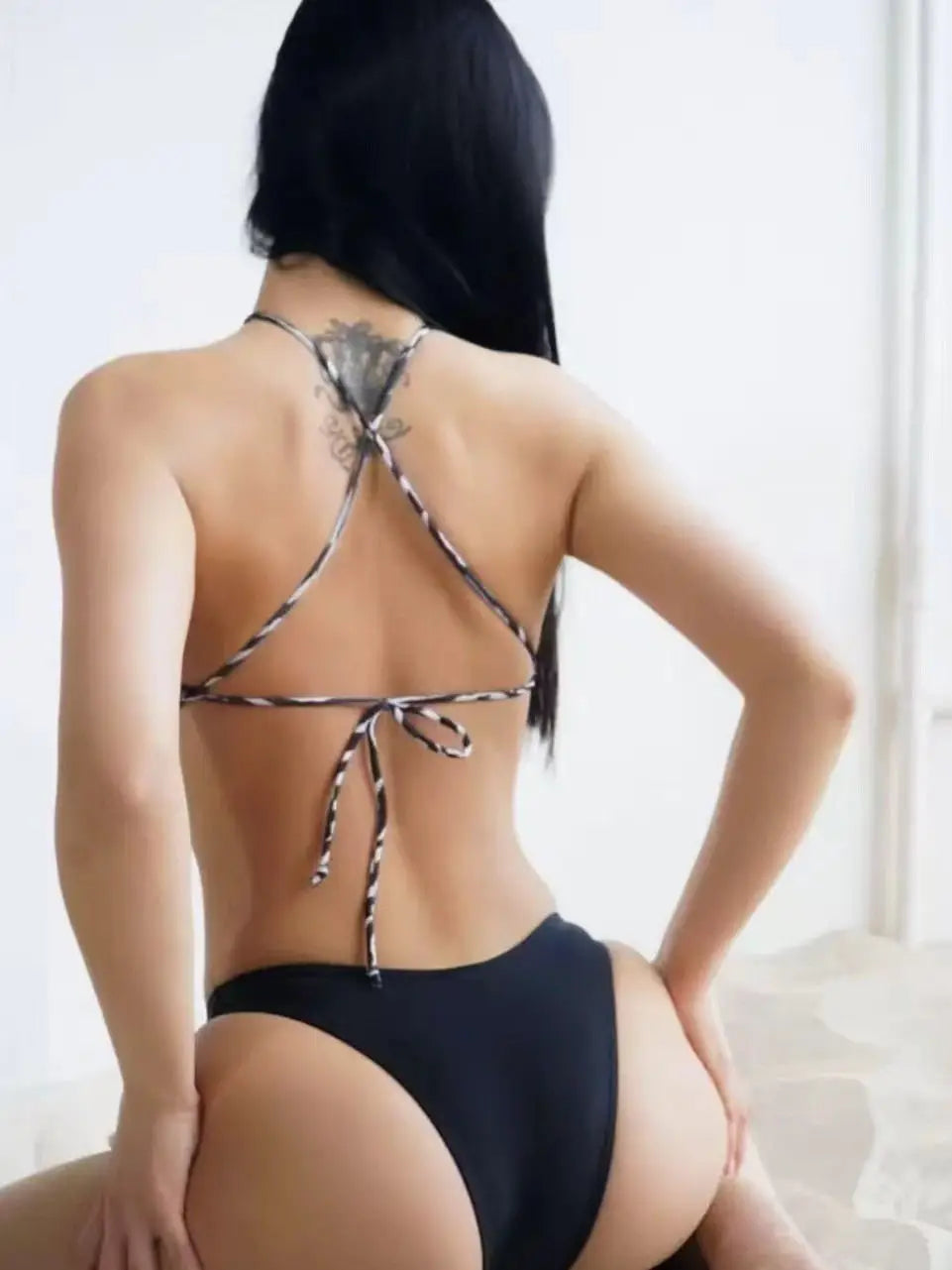 Bikini Femme Sexy Dos Nu Deux Pièces - Maillot de Bain Tendance Été Plage Piscine