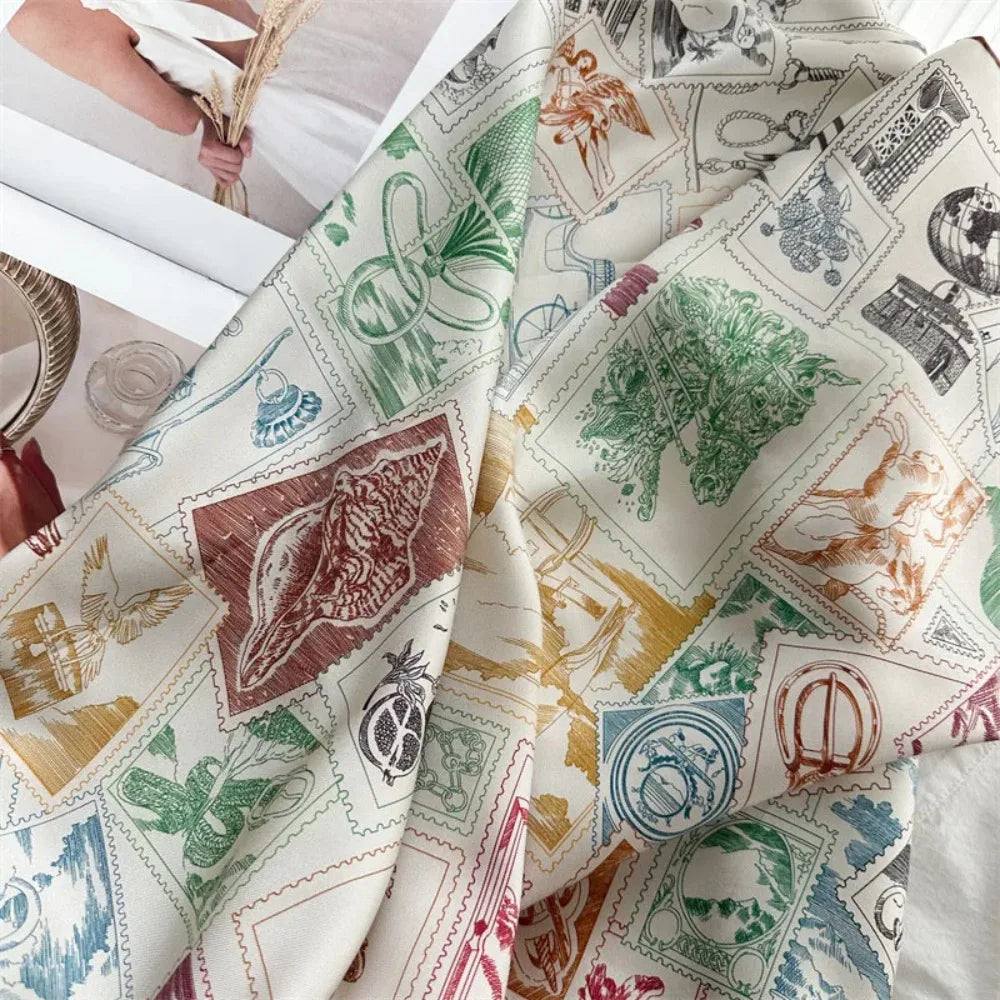 Foulard Carré Soie 100% Grand Format 88cm — Châle Écharpe Luxury Femme
