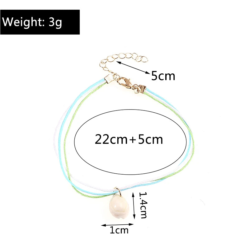 Bracelet de Cheville Bohème Perlé - Bijou de Pied Brodé