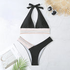Bikini sexy 2026 para mujer, estilo halter, tanga y cintura alta - Traje de baño brasileño de dos piezas