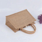 Bolso tote de lino y yute para mujer - Bolso de playa ecológico - Bolso de hombro para ir de compras - Varios tamaños